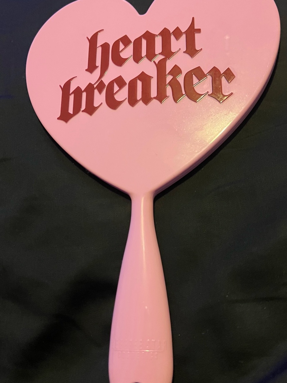 Jeffree Star Heart Breaker Pink Hand Mirror with Red Lettering